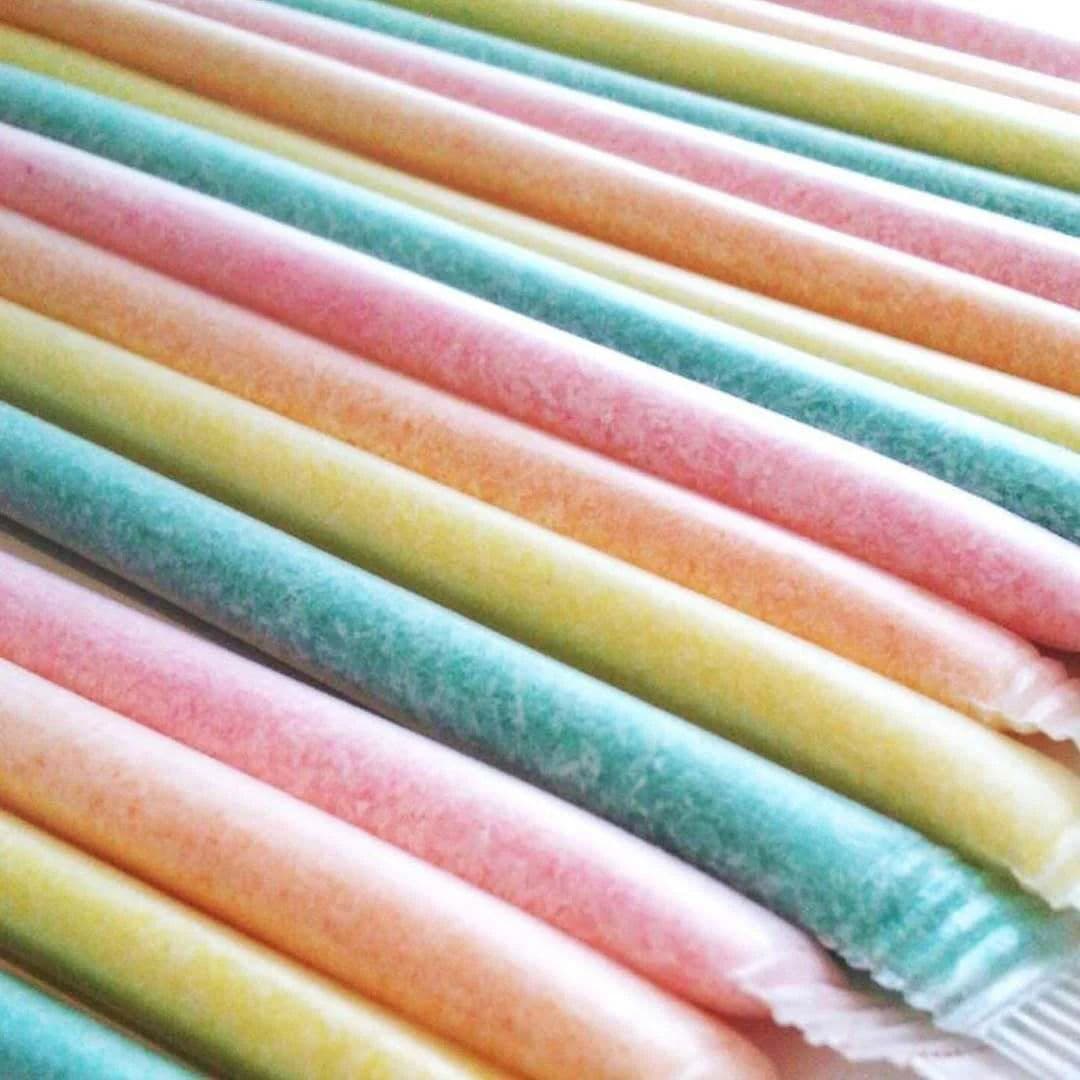 Pailles Sucrées – Lot de 10 tubes de poudre acidulée 🌈