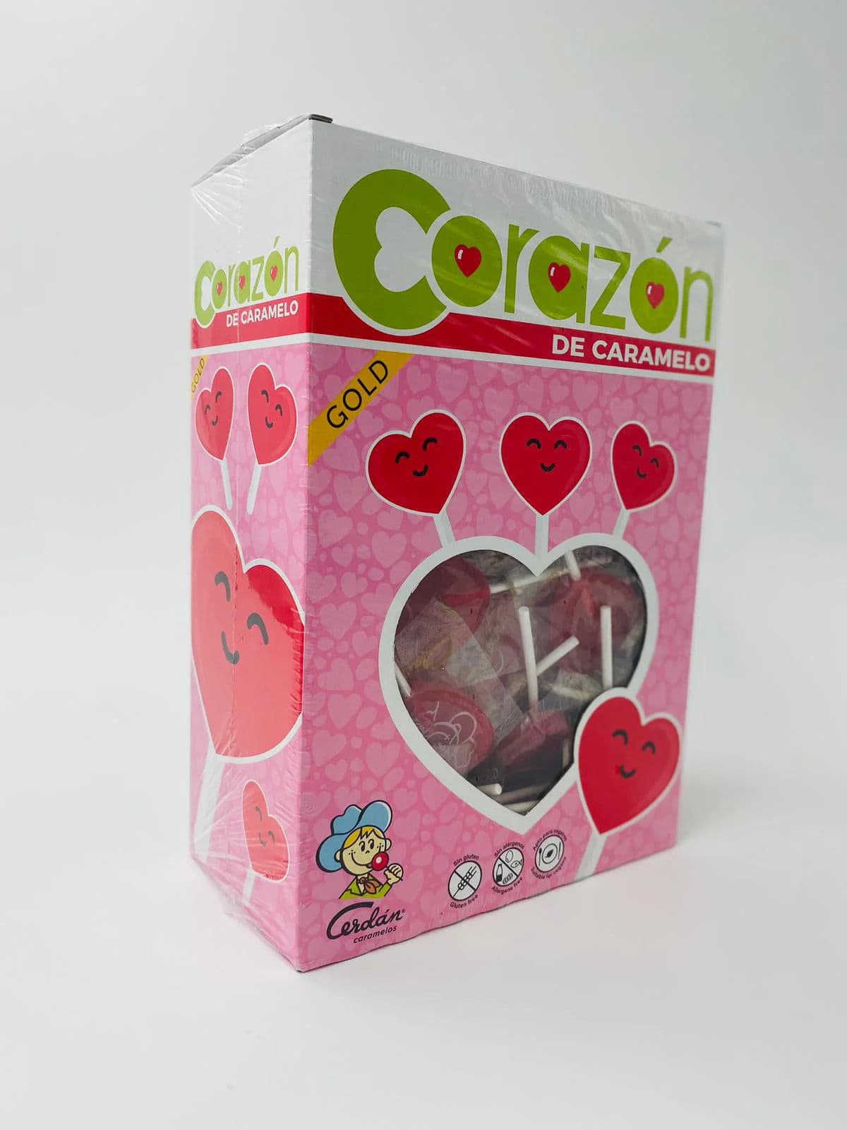 Sucette cœur corazón saveur fraise